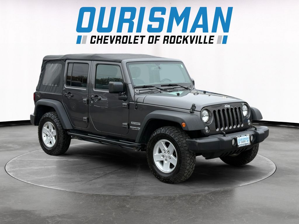Gray (Granite Crystal Metallic Clearcoat) 2018 Jeep Wrangler JK Unlimited Sport 4WD SUV / Crossover Four-Wheel Drive 5-Speed Automatic