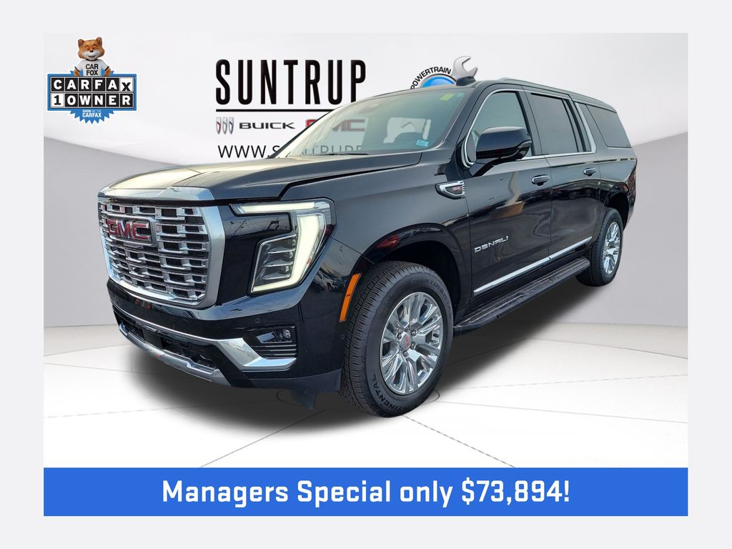 Onyx Black 2025 GMC Yukon XL Denali 4WD SUV / Crossover Four-Wheel Drive