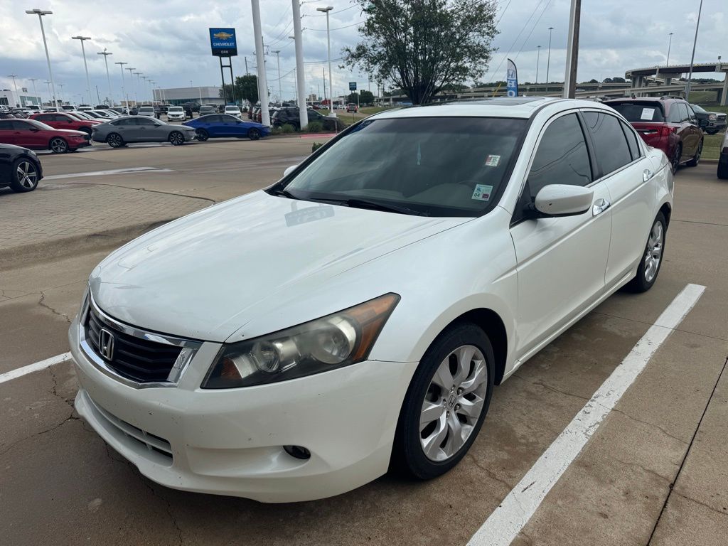 White Diamond Pearl 2009 Honda Accord EX-L V6 Sedan Front-Wheel Drive 5-Speed Automatic Overdrive