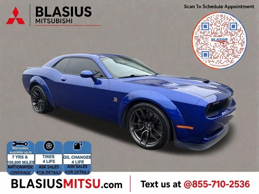 Indigo Blue 2021 Dodge Challenger Coupe Rear-Wheel Drive 6-Speed Manual