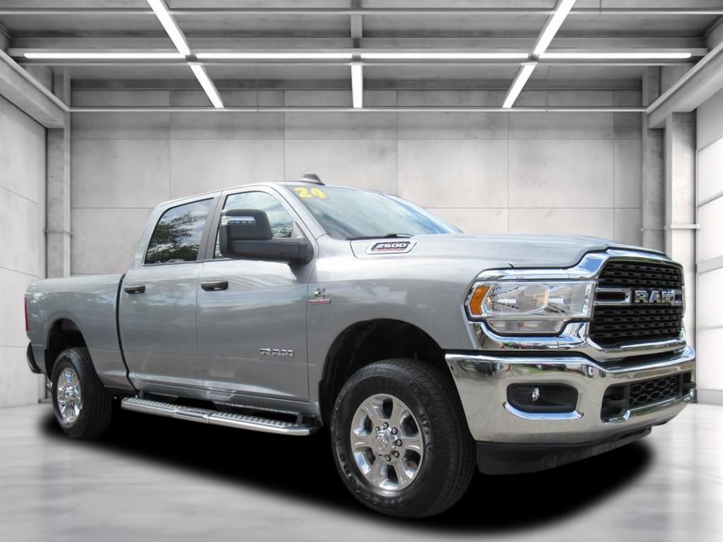 Billet Silver Metallic Clearcoat 2024 RAM 2500 Big Horn Crew Cab 4WD Pickup Truck Four-Wheel Drive 6-Speed Automatic