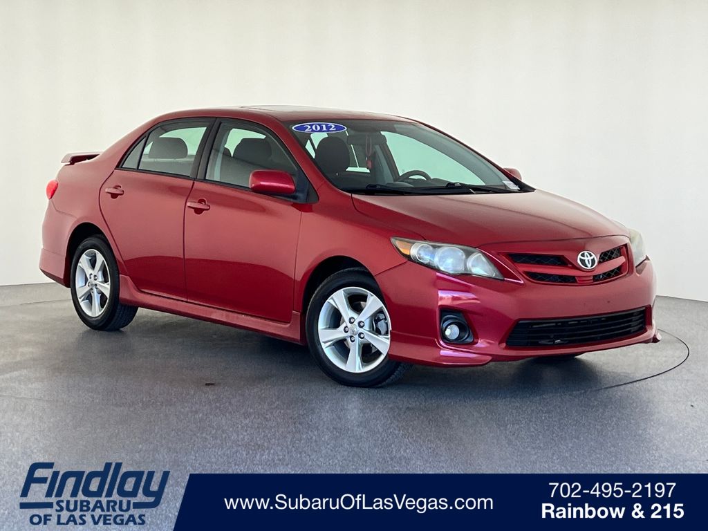 Barcelona Red Metallic 2012 Toyota Corolla S Sedan Front-Wheel Drive 4-Speed Automatic