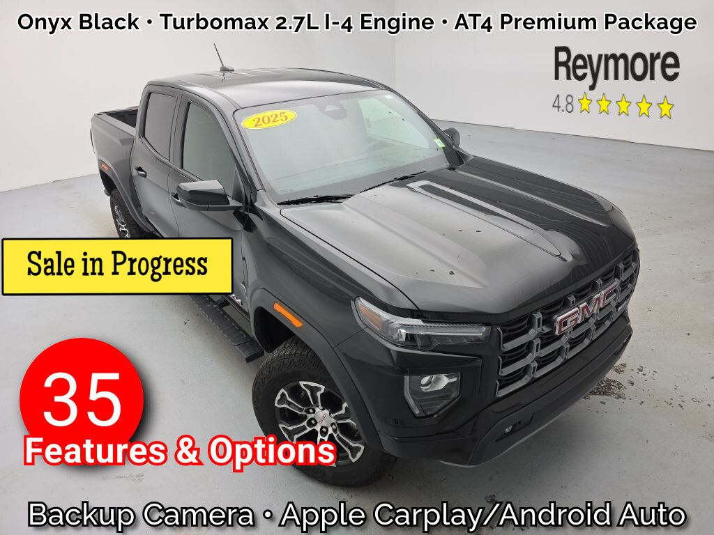 Onyx Black 2025 GMC Canyon Pickup Truck Four-Wheel Drive 8-Speed Automatic
