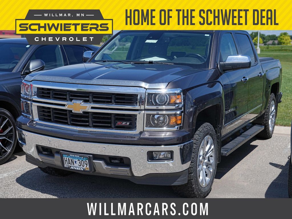 Gray (Tungsten Metallic) 2014 Chevrolet Silverado 1500 Pickup Truck Four-Wheel Drive 6-Speed Automatic Overdrive