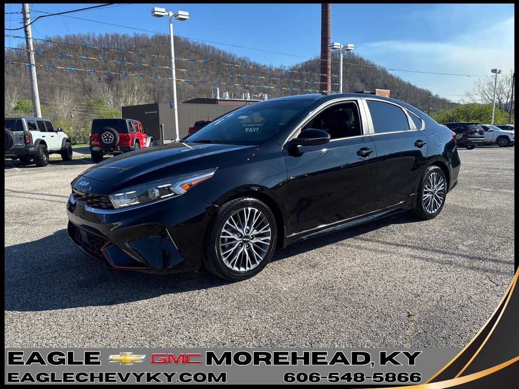 Aurora Black Pearl 2022 Kia Forte GT-Line FWD Sedan Front-Wheel Drive Continuously Variable Transmission