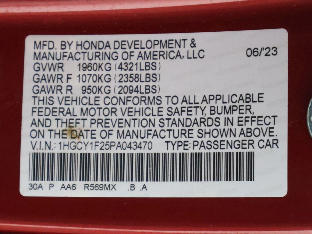 Used 2023 Red Honda LX image 42