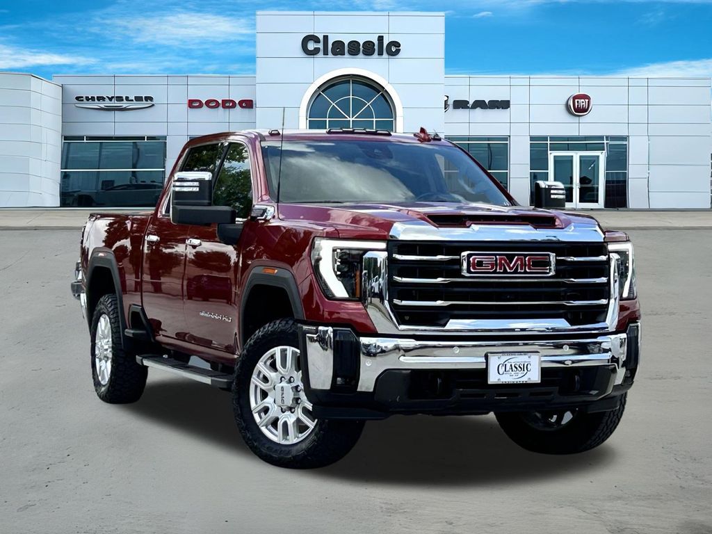 Volcanic Red Tintcoat 2024 GMC Sierra 2500HD SLT Crew Cab 4WD Pickup Truck Four-Wheel Drive Automatic