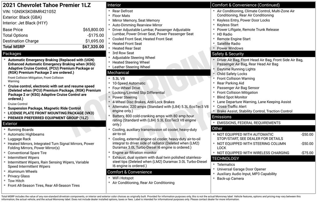 2021 Chevrolet Tahoe Premier Black at Toyota of Victoria