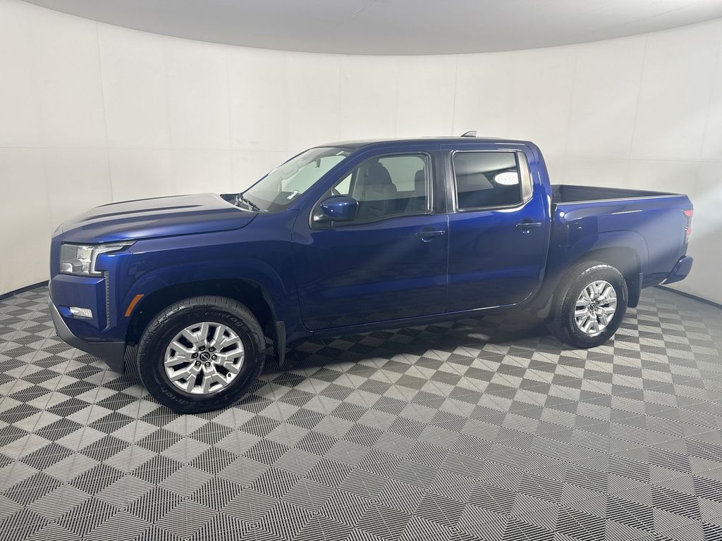 Deep Blue Pearl 2022 Nissan Frontier Pickup Truck Four-Wheel Drive 9-Speed Automatic