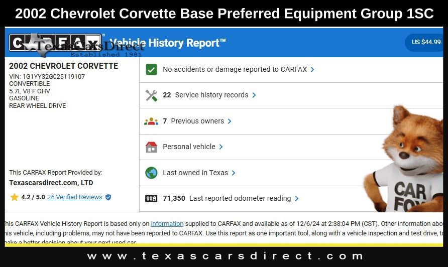 2002 Chevrolet Corvette Base 10