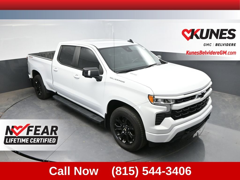 Summit White 2022 Chevrolet Silverado 1500 RST Crew Cab 4WD Pickup Truck Four-Wheel Drive Automatic