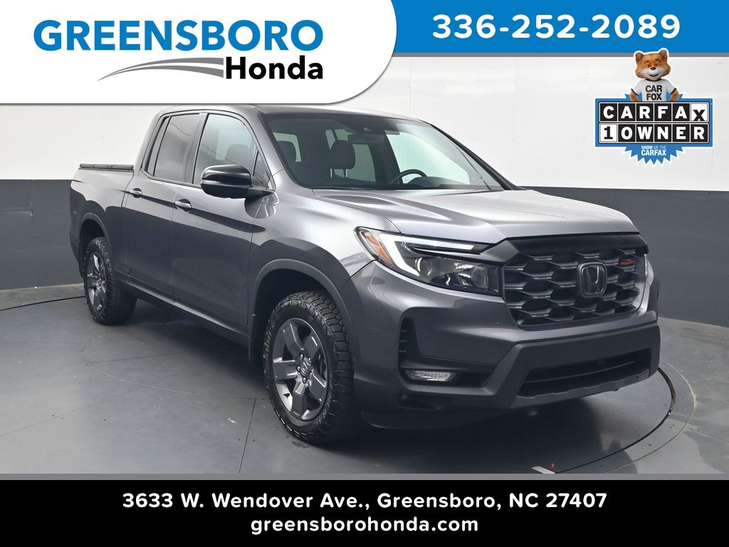 Gray (Modern Steel) 2025 Honda Ridgeline Pickup Truck All-Wheel Drive 9-Speed Automatic
