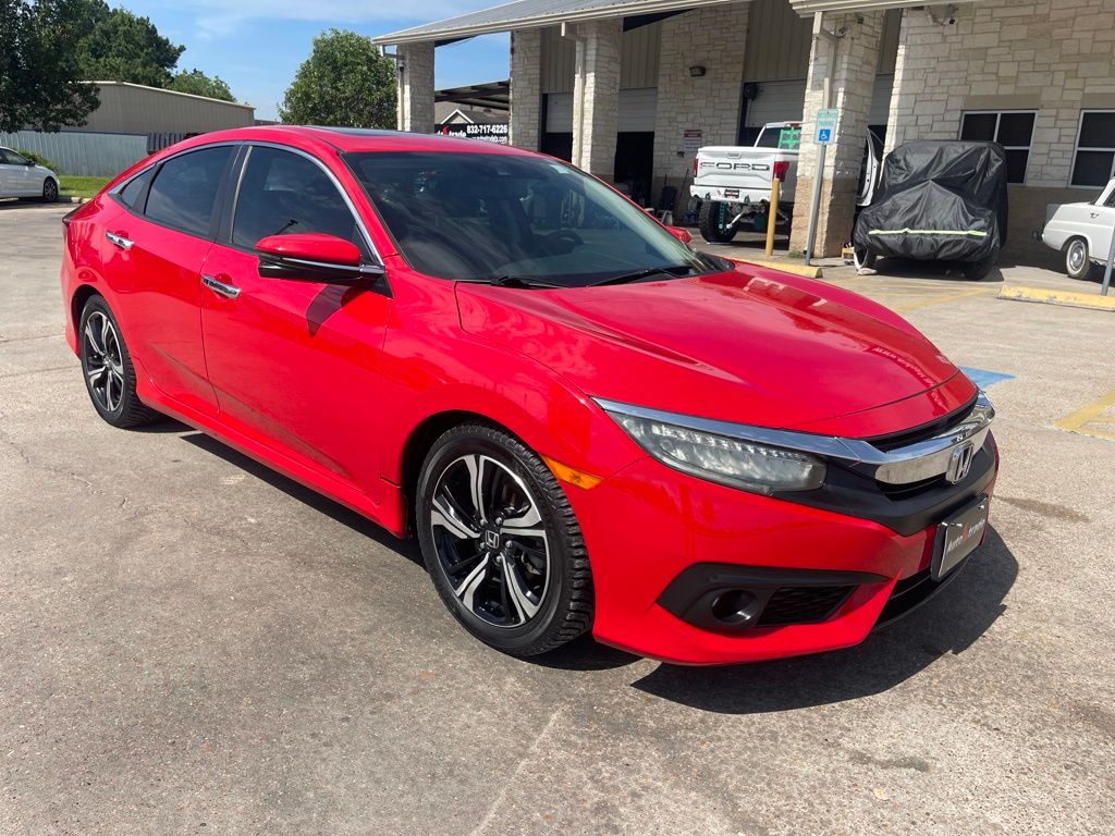 2016 Honda Civic Touring Red at Texan Dodge Chrysler Jeep Ram