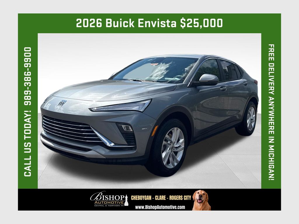 Moonstone Gray Metallic 2026 Buick Envista SUV / Crossover Front-Wheel Drive 6-Speed Automatic