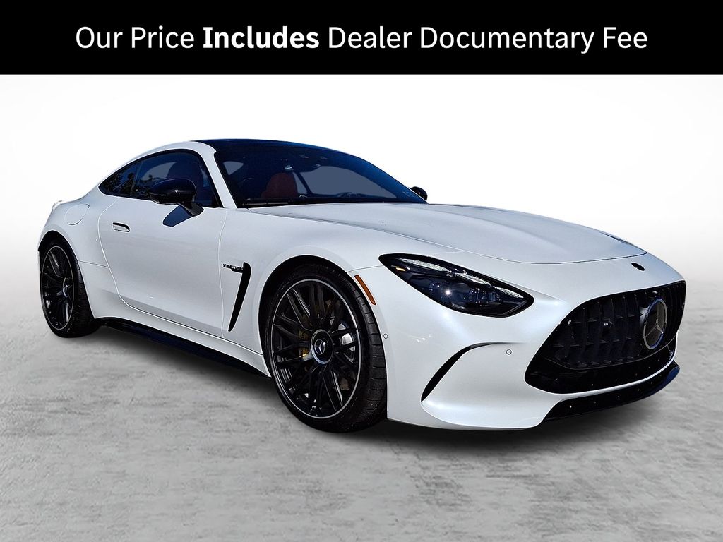 Moonlight White Metallic 2026 Mercedes-Benz AMG GT Coupe All-Wheel Drive 9-Speed Automatic