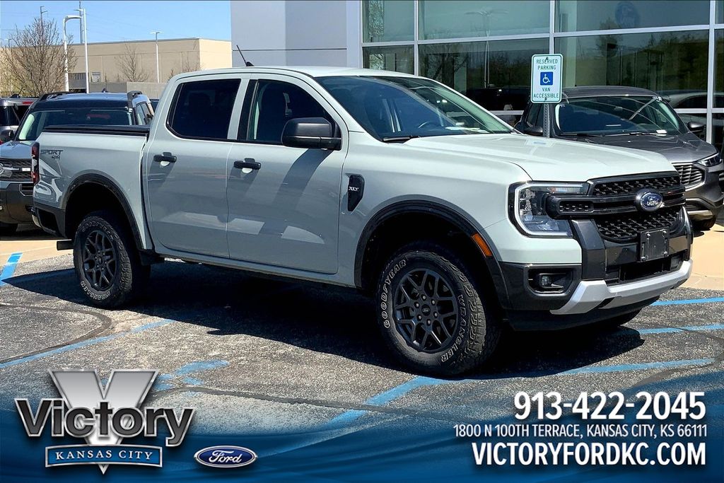 Cactus Gray 2024 Ford Ranger XLT SuperCrew 4WD Pickup Truck Four-Wheel Drive Automatic