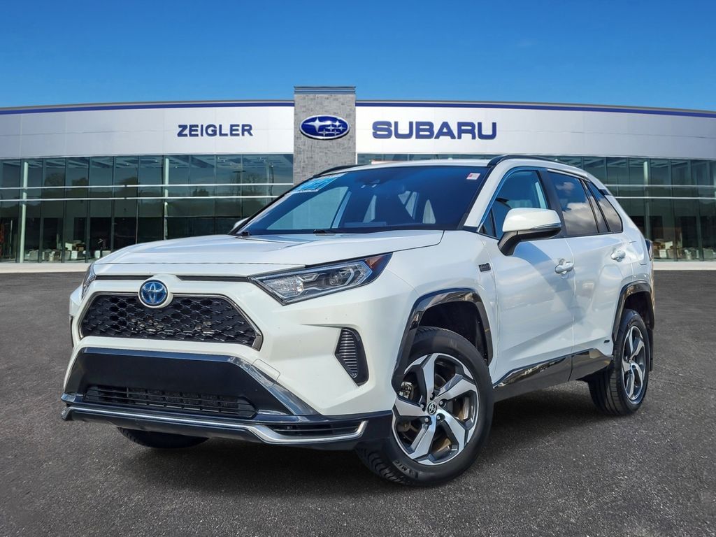 Super White 2021 Toyota RAV4 Prime SE AWD SUV / Crossover All-Wheel Drive Continuously Variable Transmission