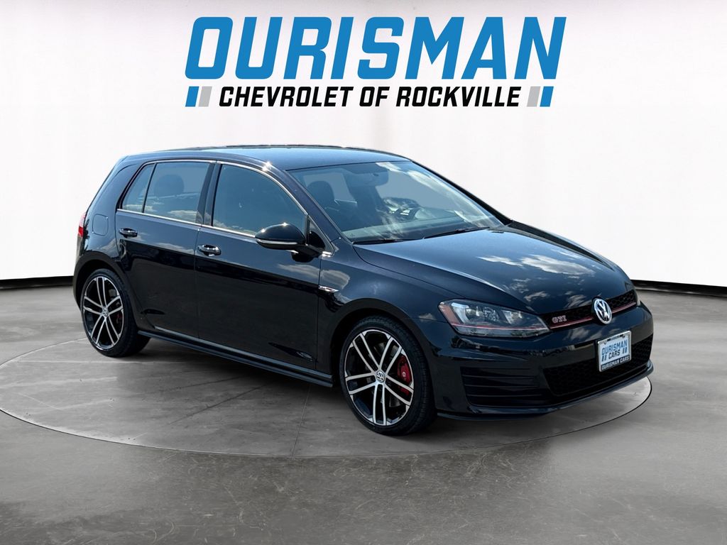 Deep Black Pearl 2017 Volkswagen Golf GTI 2.0T Sport 4-Door FWD Hatchback Front-Wheel Drive 6-Speed Manual