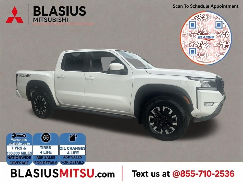 White 2022 Nissan Frontier Pickup Truck Four-Wheel Drive 9-Speed Automatic