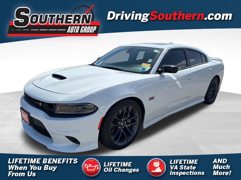 White Knuckle Clearcoat 2023 Dodge Charger Scat Pack RWD Sedan Rear-Wheel Drive 8-Speed Automatic