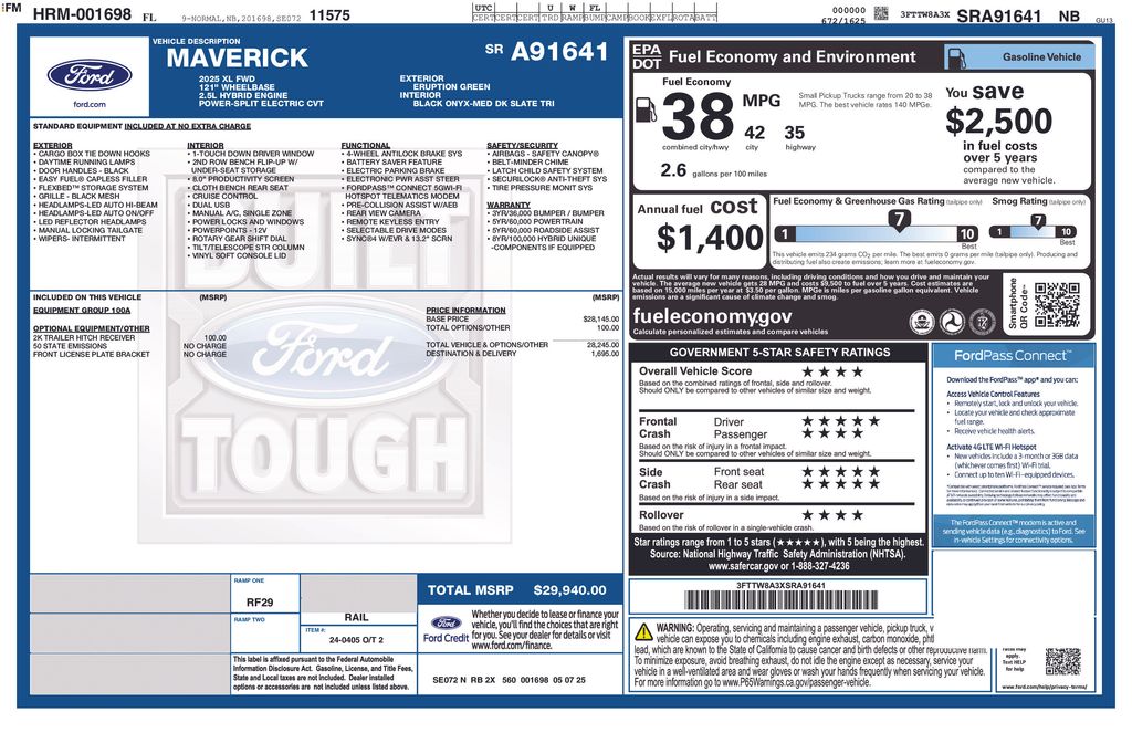 Certified Used 2025 Green Ford XL image 6