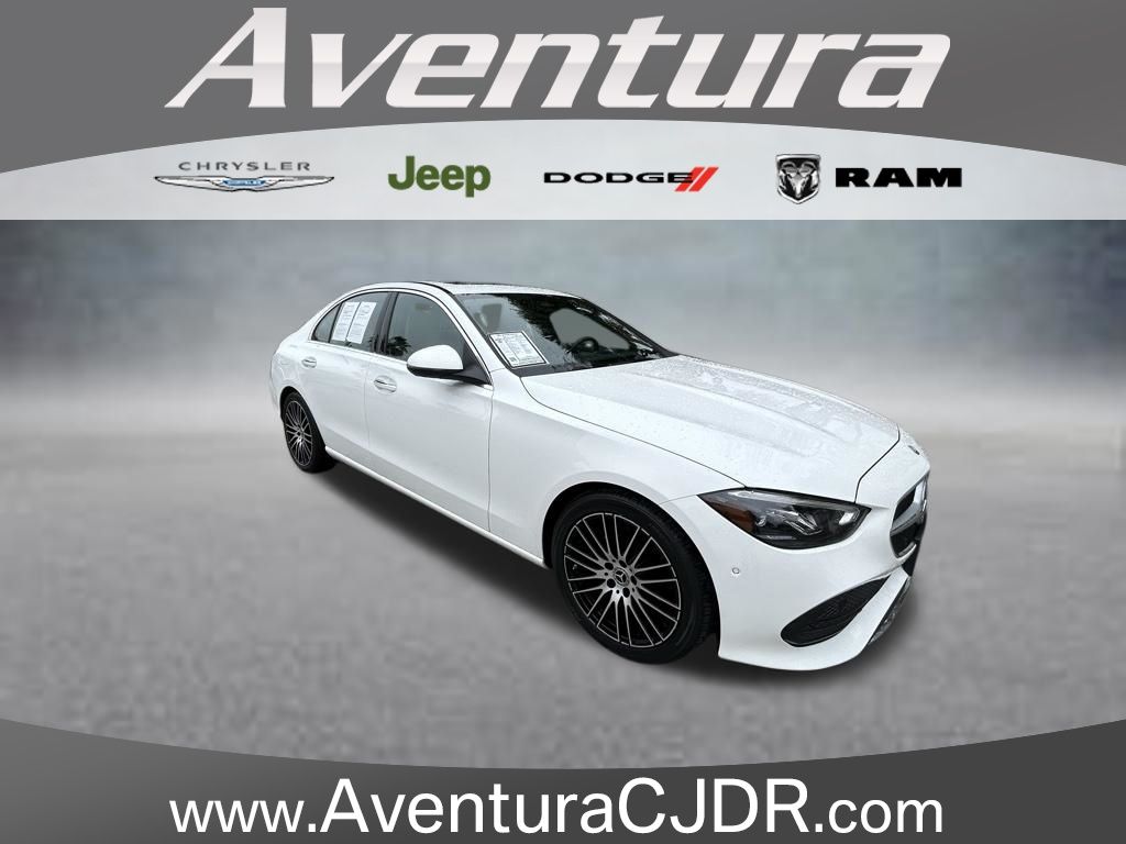 White 2025 Mercedes-Benz C-Class Sedan All-Wheel Drive 9-Speed Automatic
