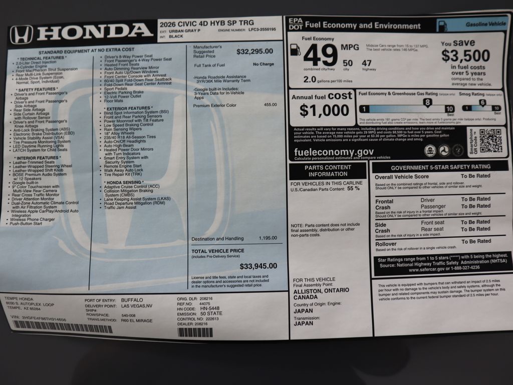 Thumbnail: 2026 Honda Civic - 9