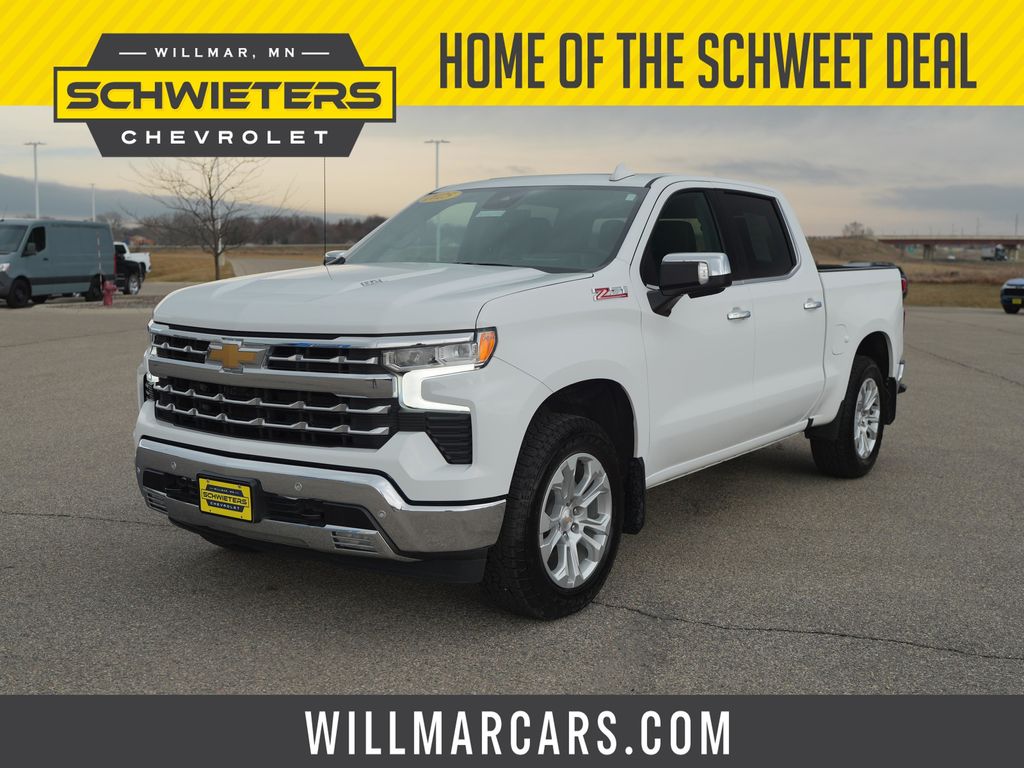 Summit White 2025 Chevrolet Silverado 1500 Pickup Truck Four-Wheel Drive Automatic