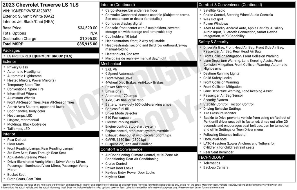 Certified Used 2023 White Chevrolet LS image 8