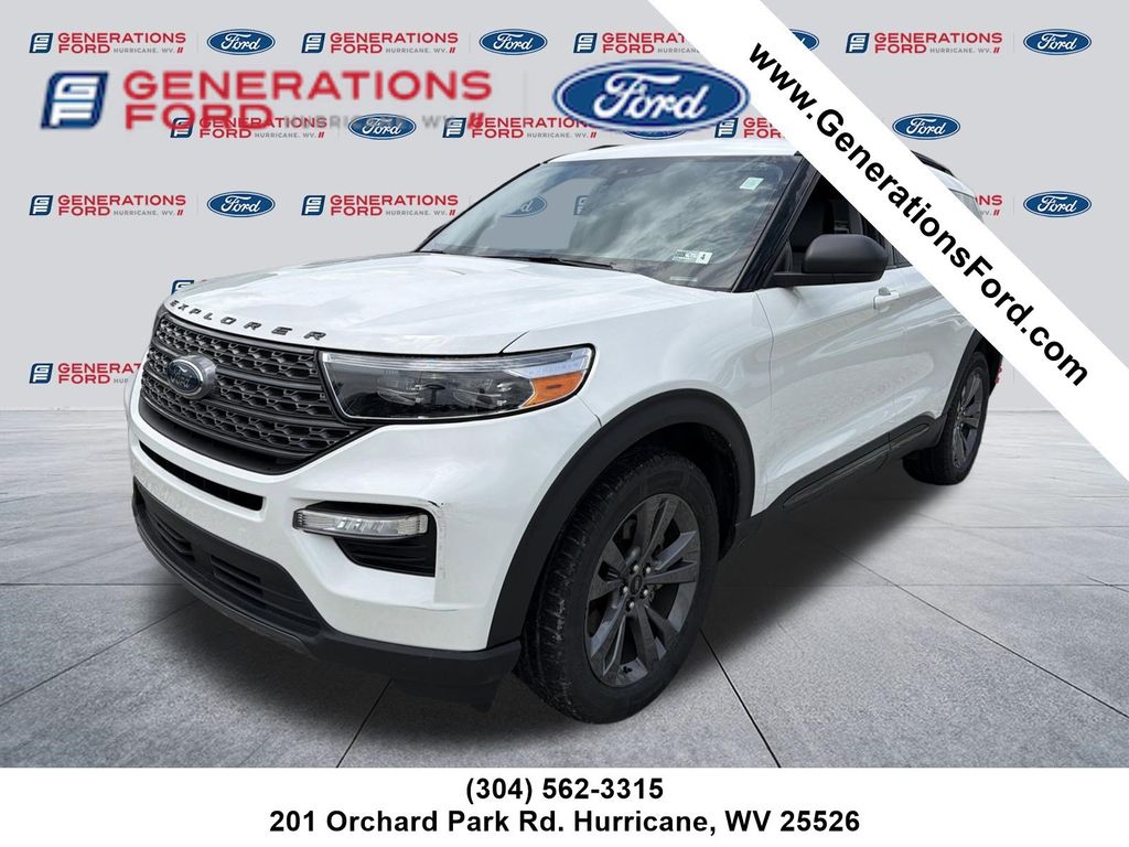 White Metallic 2021 Ford Explorer XLT AWD SUV / Crossover All-Wheel Drive Automatic