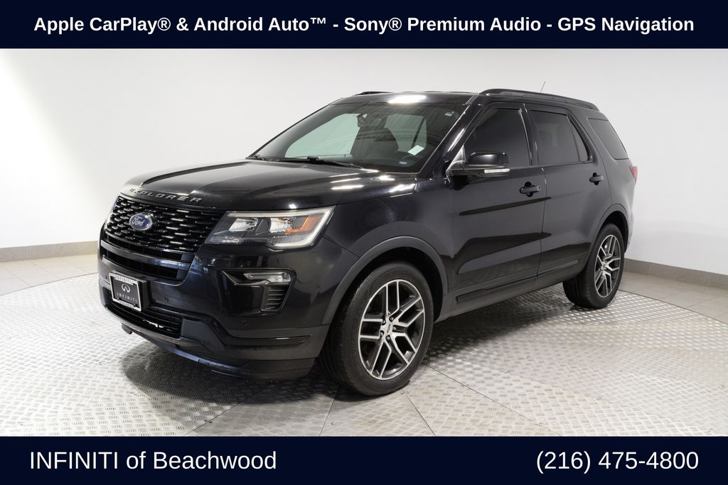Black Metallic 2019 Ford Explorer Sport AWD SUV / Crossover All-Wheel Drive 6-Speed Automatic