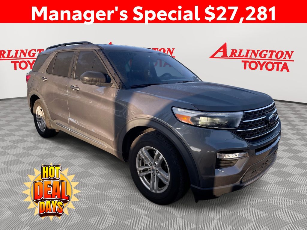 Gray Metallic 2023 Ford Explorer SUV / Crossover Rear-Wheel Drive Automatic