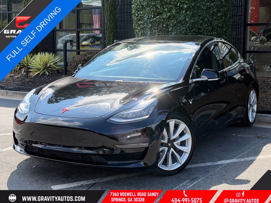 Solid Black 2020 Tesla Model 3 Sedan All-Wheel Drive 1-Speed Automatic