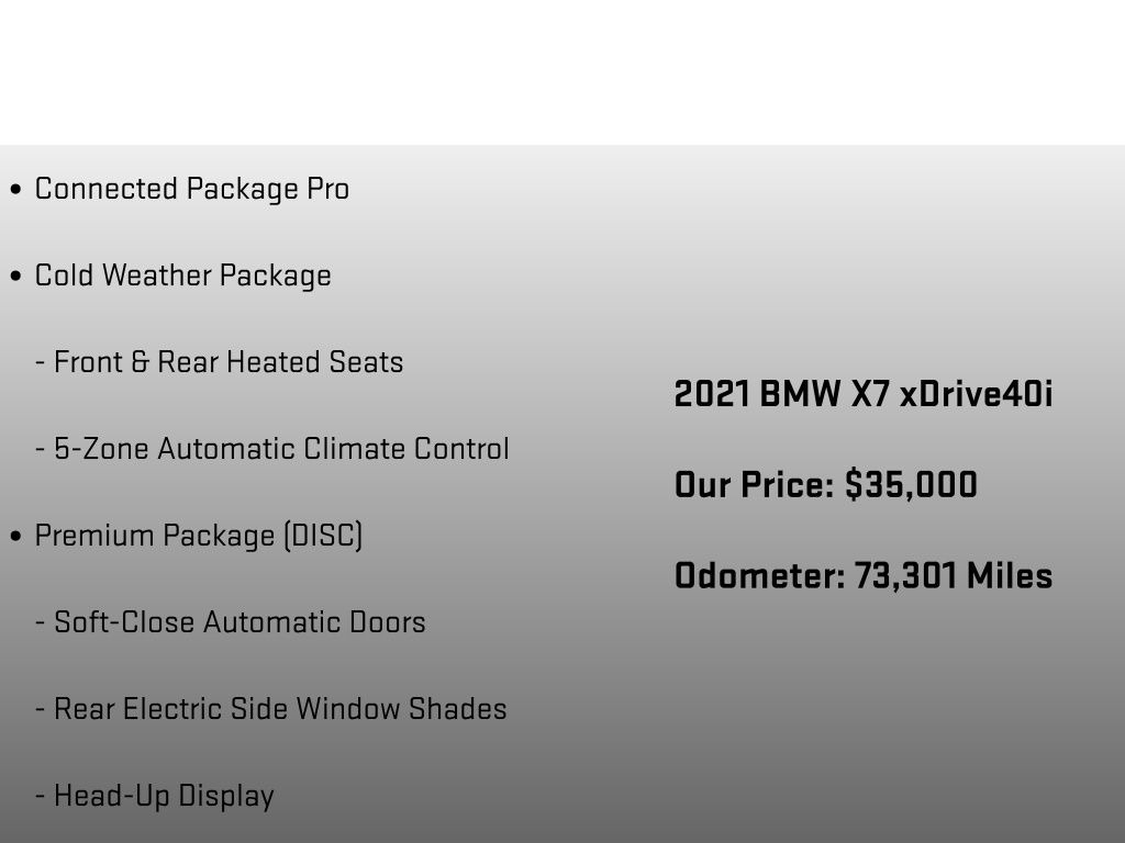 2021 BMW X7 xDrive40i Black at Audi Porsche Sewickley
