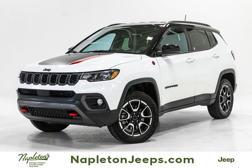Bright White Clearcoat 2025 Jeep Compass Trailhawk 4WD SUV / Crossover Four-Wheel Drive 8-Speed Automatic