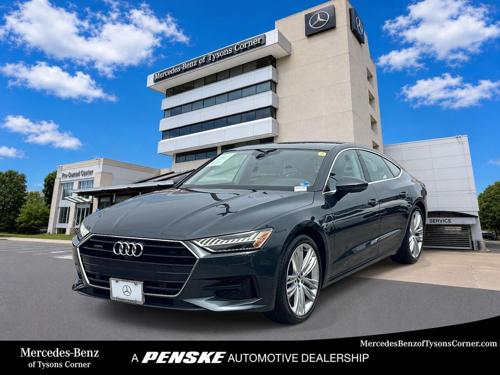 Blue 2019 Audi A7 Sedan All-Wheel Drive 7-Speed Automatic