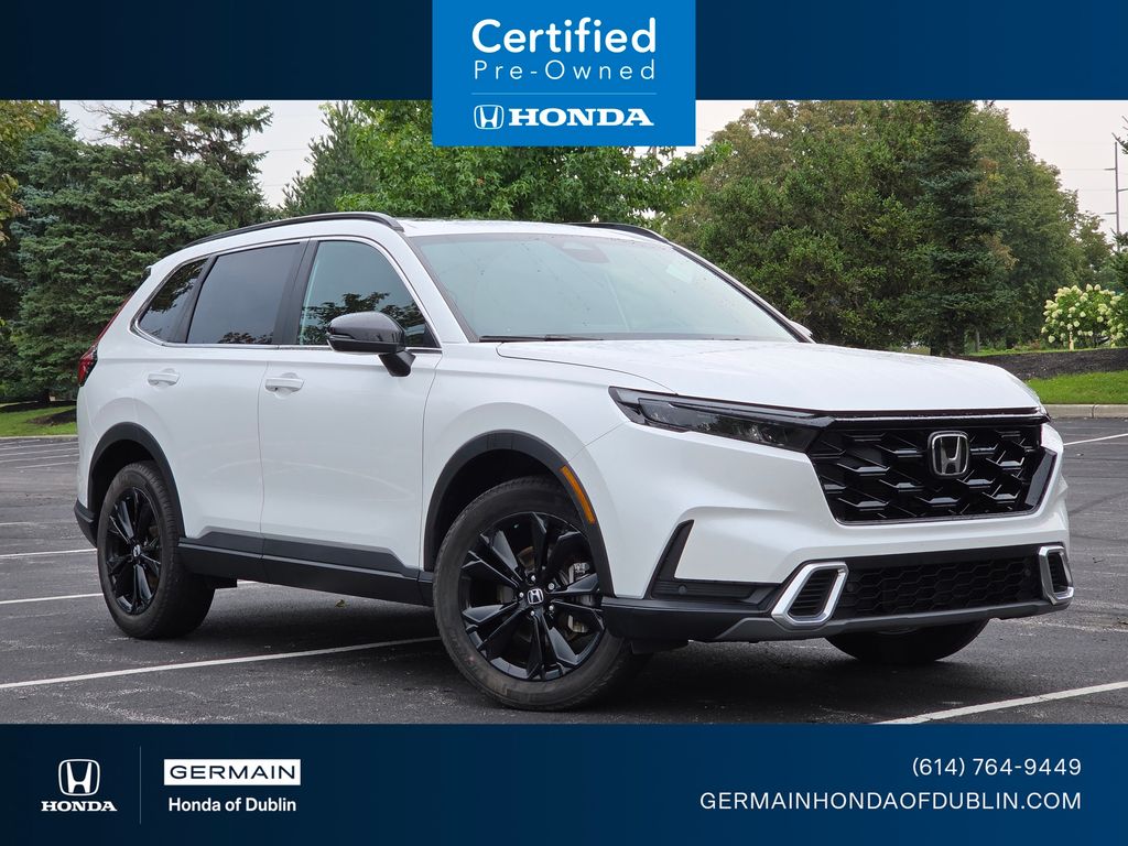 Platinum White Pearl 2025 Honda CR-V Hybrid SUV / Crossover All-Wheel Drive Continuously Variable Transmission
