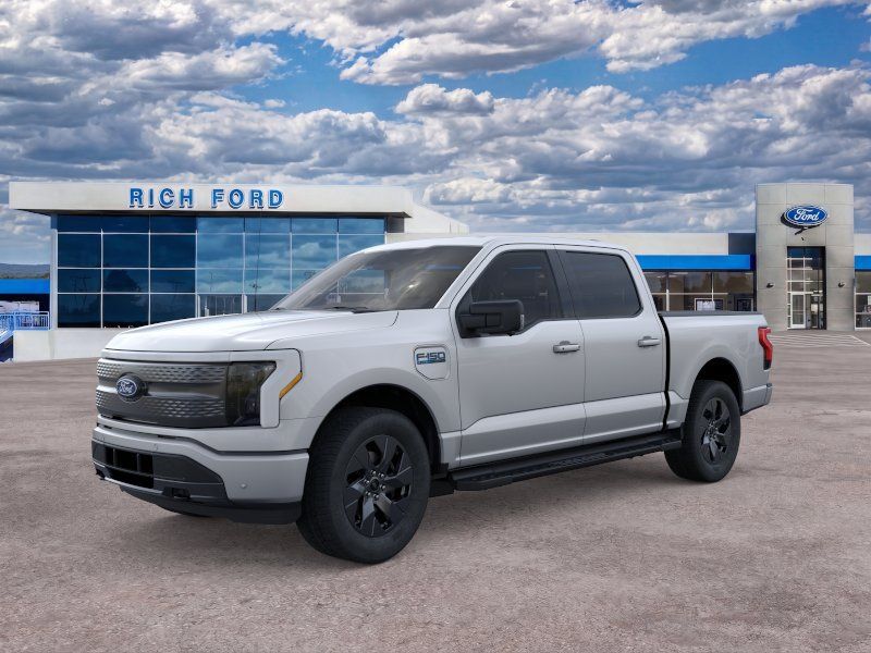 Iconic Silver Metallic 2025 Ford F-150 Lightning Pickup Truck All-Wheel Drive Automatic