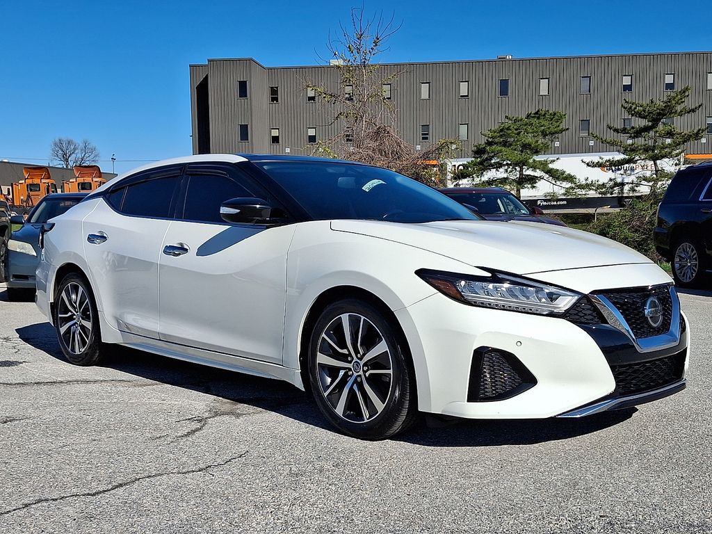 Pearl White Tricoat 2019 Nissan Maxima SL FWD Sedan Front-Wheel Drive Continuously Variable Transmission