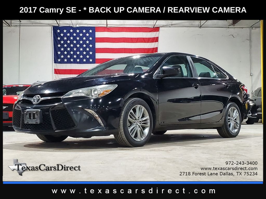 Midnight Black Metallic 2017 Toyota Camry Sedan Front-Wheel Drive 6-Speed Automatic