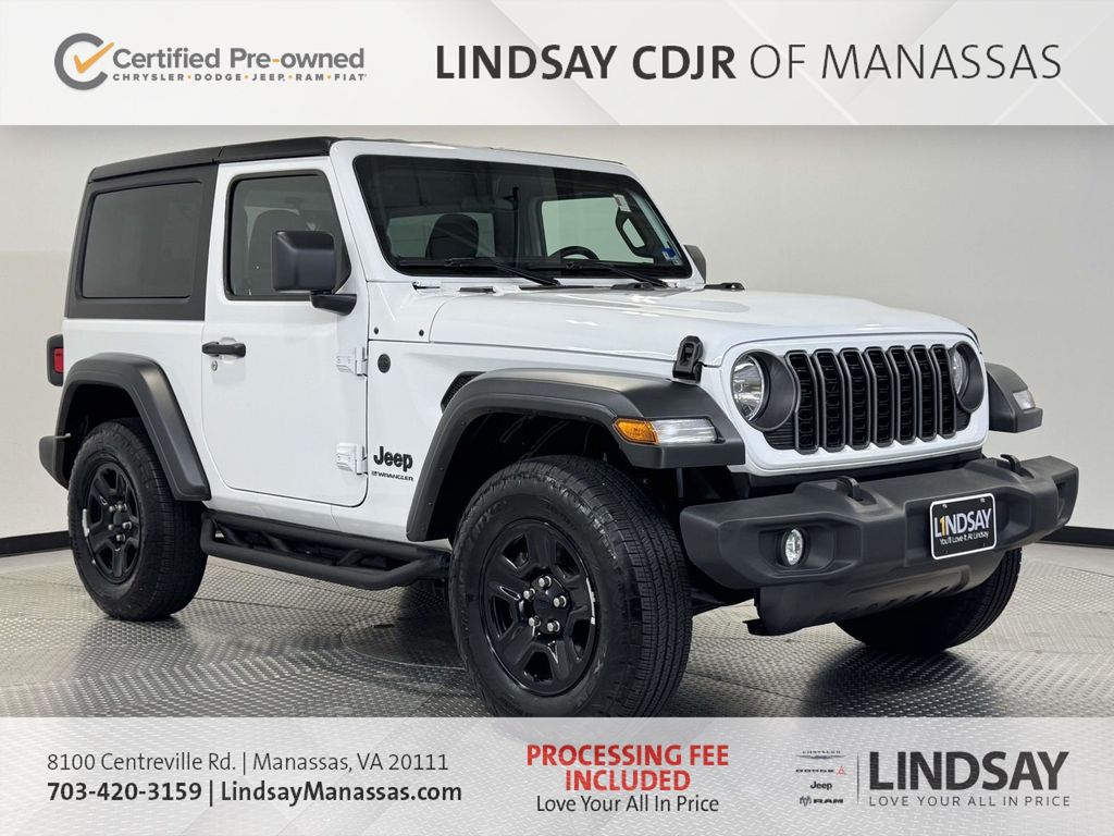 Bright White Clearcoat 2025 Jeep Wrangler SUV / Crossover Four-Wheel Drive 6-Speed Manual