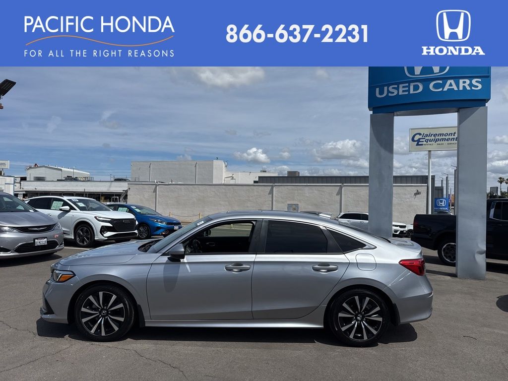 Lunar Silver Metallic 2024 Honda Civic EX FWD Sedan Front-Wheel Drive Continuously Variable Transmission