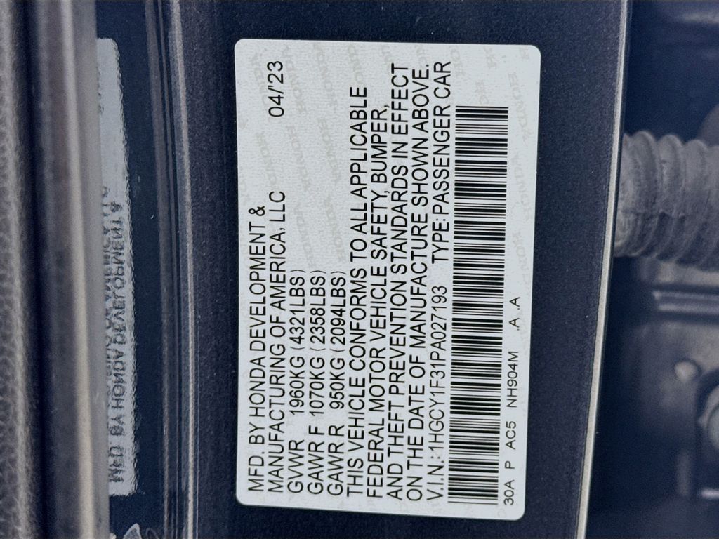 Used Car 2023 Honda Accord  Ex For Sale Under $25,000 In Austin, Texas