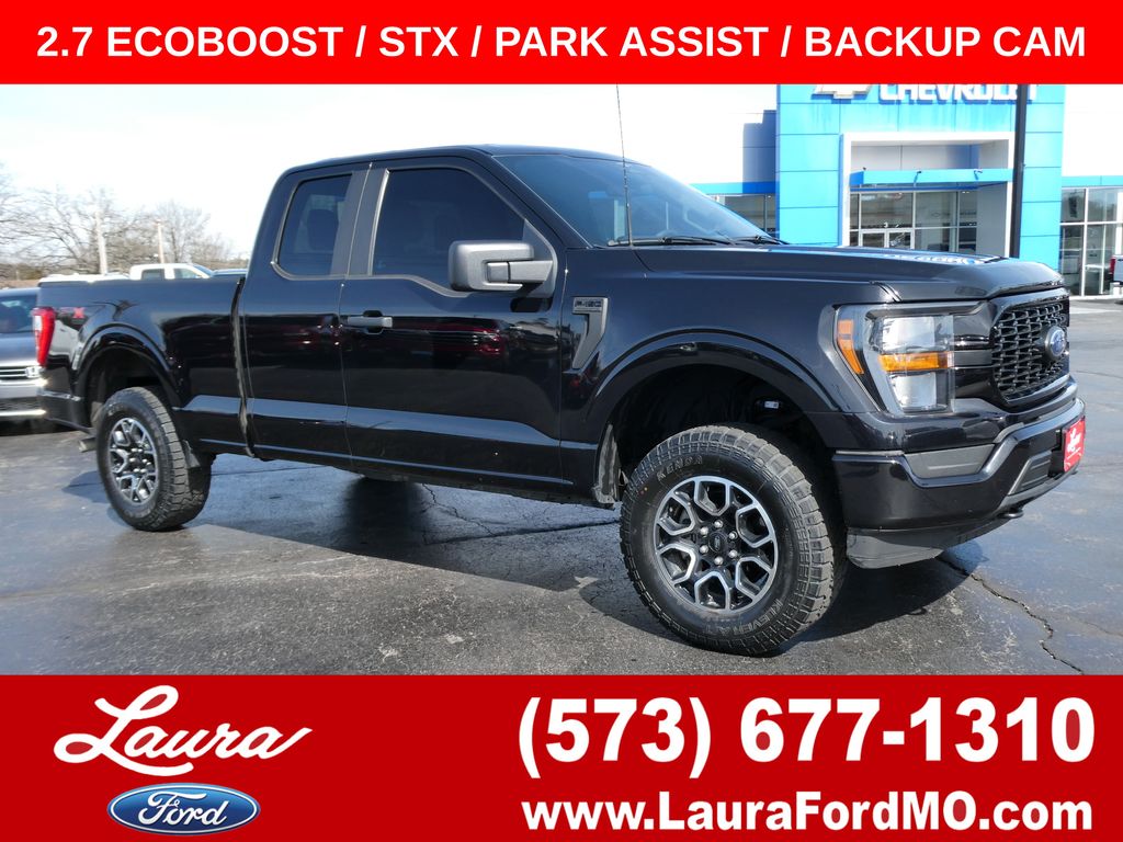 Agate Black Metallic 2023 Ford F-150 XL SuperCab 4WD Pickup Truck Four-Wheel Drive Automatic