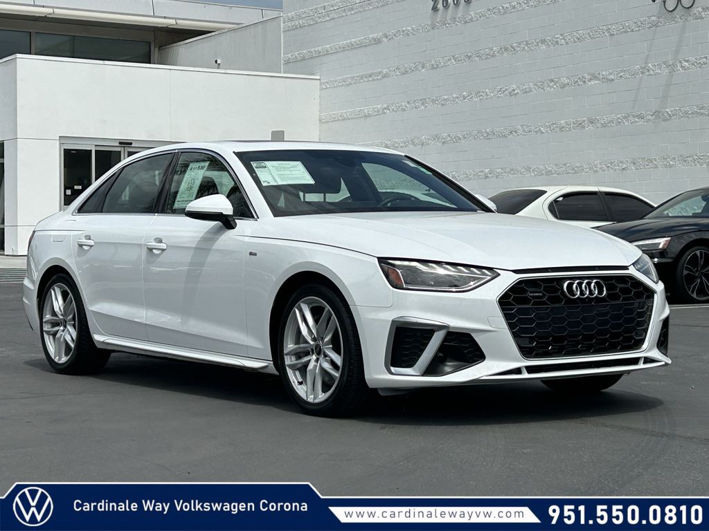 Arkona White 2024 Audi A4 Sedan All-Wheel Drive 7-Speed Automatic