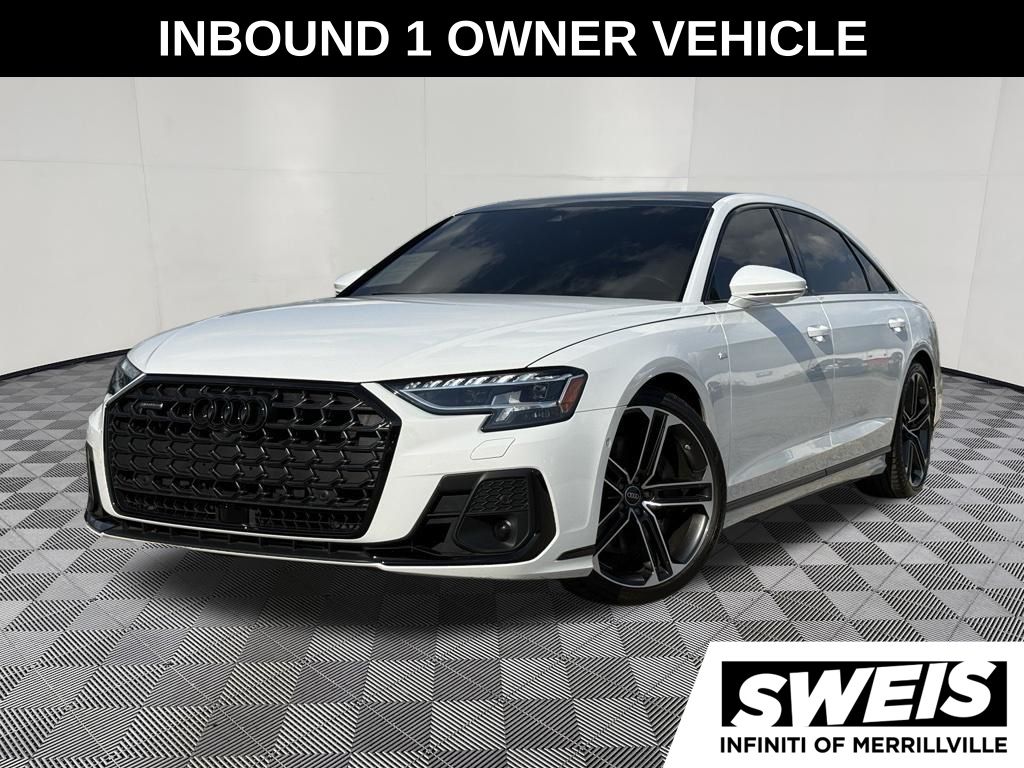 Glacier White 2025 Audi A8 Sedan All-Wheel Drive 8-Speed Automatic