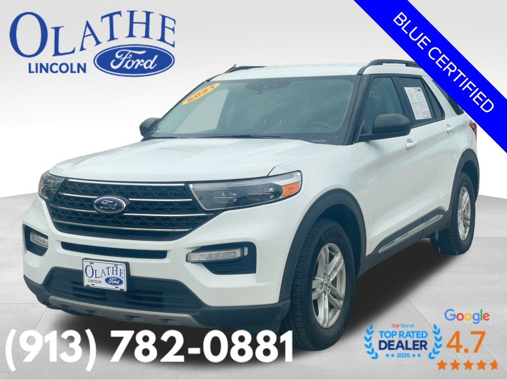 Oxford White 2021 Ford Explorer SUV / Crossover All-Wheel Drive Automatic