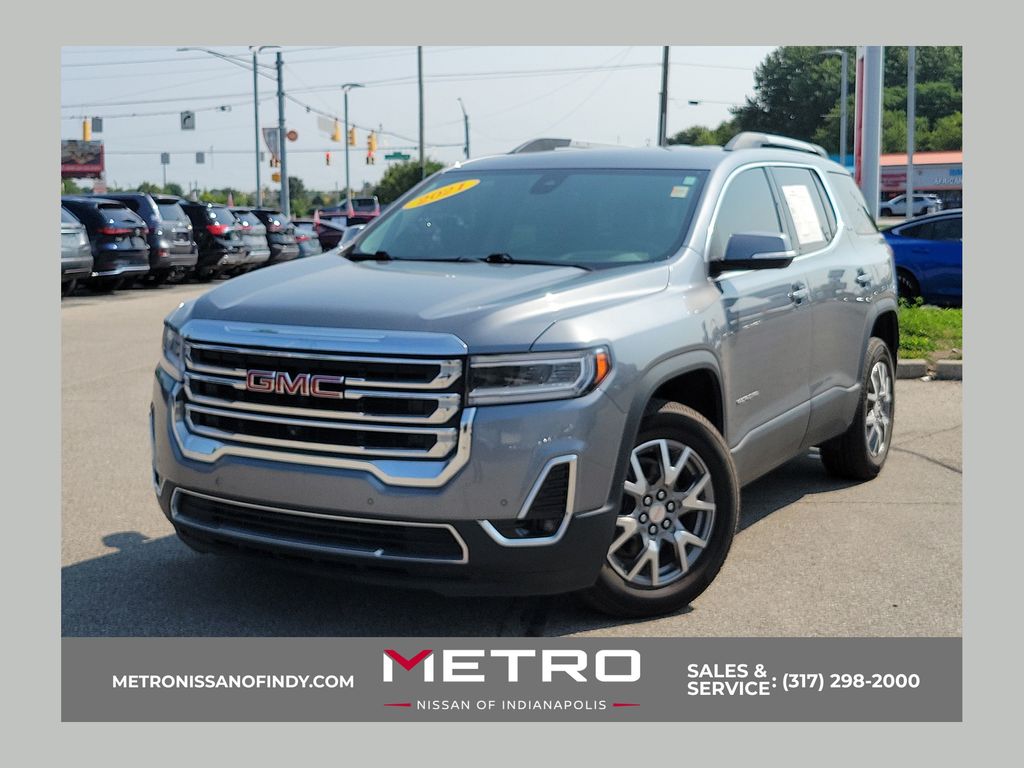 Gray (Satin Steel Metallic) 2021 GMC Acadia SUV / Crossover Front-Wheel Drive 9-Speed Automatic