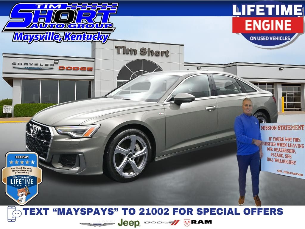 Gray 2024 Audi A6 quattro Premium Plus 55 TFSI Sedan All-Wheel Drive 7-Speed Automatic