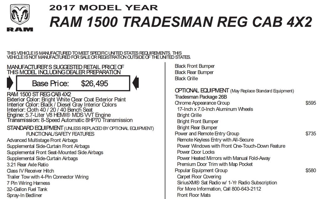 2017 Ram 1500 Tradesman 26